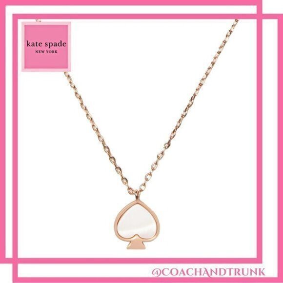 KATE SPADE Rose Gold Signature Spade Spade Mini Pendant NWT - Picture 1 of 10